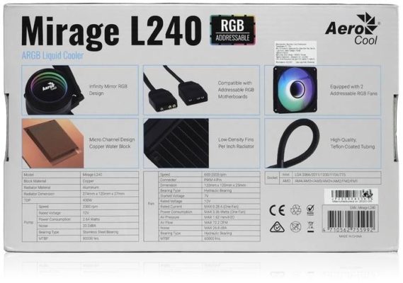 AeroCool Mirage L240 белый / ARGB